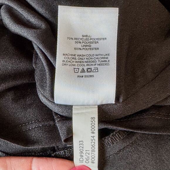 Express, Long Sleeve Draped Mock Neck Ruffle Black Mini Dress Women’s X-Small - Picture 9 of 12